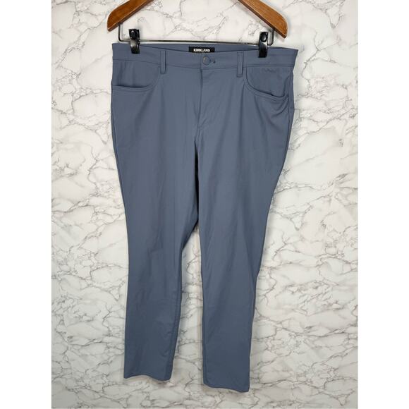 Kirkland Men’s Pants sz 34X32 Tech Travelers Blue # H548 - Picture 1 of 7